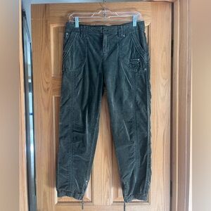 Women's Marrakech Olive baby corduroy pants